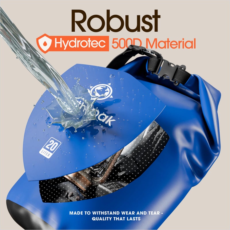 Earth Pak Waterproof Dry Bag - Roll Top Waterproof Backpack Sack Keeps Gear Dry for Kayaking, Beach, Rafting, Boating, Hiking, Camping and Fishing with Waterproof Phone Case - Image 4